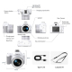 Appareil Photo Numérique 48MP 2K Ultra HD Mini Portable Blanc Avec Écran IPS et Zoom Anti-Tremblement - www.yonis-shop.com