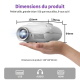 Vidéoprojecteur Smart 720P Bluetooth 5.1 100 ANSI Projection 40 À 120 Pouces - www.yonis-shop.com