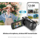 Caméscope Numérique 4K HD Vision Nocturne Colorée WiFi Avec Écran Rotatif 3 Pouces et Zoom 28x Rouge - www.yonis-shop.com