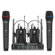 Système Micro Sans Fil UHF 4 Canaux Avec 2 Micros Main 2 Émetteurs Ceinture Portée 100 Mètres - www.yonis-shop.com