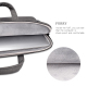 Sacoche Ordinateur Portable 13.3 Pouces en PU Givré avec Sangle Amovible Résistante et Design Léger Couleur Gris Foncé - www....