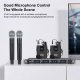 Microphone Sans Fil UHF 4 Canaux Avec Récepteur Métallique Et Écran LCD Pour Événements Extérieurs - www.yonis-shop.com
