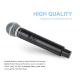Microphone Sans Fil UHF 4 Canaux Avec Récepteur Métallique Et Écran LCD Pour Événements Extérieurs - www.yonis-shop.com