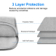 Sacoche Ordinateur Portable 15-16.7 Pouces Protection Antichoc avec Poignée Portable et Rangement Supplémentaire - www.yonis-...
