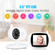 Babyphone Camera 3.5 Pouces Écran LCD Vision Nocturne Audio Bidirectionnel Température de la Chambre Musique Apaisante - www....