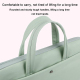 Sacoche Ordinateur Portable 14-14.6 Pouces Femme Multifonctionnelle Antichoc Beige Tissu Oxford Imperméable Doublure Douce Gr...