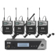 Microphone Professionnel Sans Fil In Ear Monitor Système 4 Body Packs Ultra Haute Fréquence 80-100 Mètres Receveur Métal Pour Scène