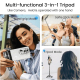 Mini Trépied Selfie Stick Bluetooth 3 En 1 Pour Smartphone Compact Extensible À 41 5 Cm Support Rotatif 360° - www.yonis-shop...