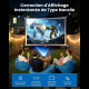 Vidéoprojecteur LCD Android 13 720p Compatible 1080p 180 ANSI Autofocus Wi Fi 6 1 Go 8 Go - www.yonis-shop.com