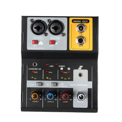 Table De Mixage USB Pour Enregistrement Et Streaming 2 Canaux Préampli Faible Bruit Alimentation 48 V Sorties XLR Balancées