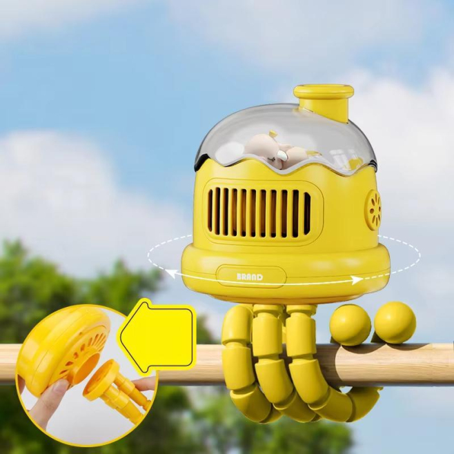 Ventilateur Sans Pales Pour Poussette À Pince Silencieux 3 Vitesses Batterie 2000 mAh Autonomie Jusqu’à 10 h - www.yonis-shop...