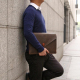 Sacoche Ordinateur Portable En Cuir Véritable Élégante Et Résistante Pour Laptop Et Tablette 12 Pouces Et Moins - www.yonis-s...