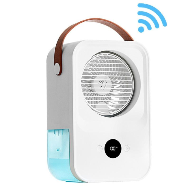 Rafraîchisseur D’Air De Bureau À Brumisation Ultrasonique 4 Vitesses Écran LED USB C Réservoir 650 ml - www.yonis-shop.com