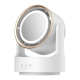 Ventilateur De Bureau 3 En 1 Sans Pales Avec Miroir Cosmétique Éclairage LED Rechargeable 5 Vitesses Oscillant