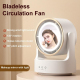 Ventilateur De Bureau 3 En 1 Sans Pales Avec Miroir Cosmétique Éclairage LED Rechargeable 5 Vitesses Oscillant - www.yonis-sh...