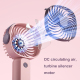 Mini Ventilateur Portable Rechargeable USB Avec Support Pour Téléphone 3 Vitesses Silencieux Rose Violet - www.yonis-shop.com