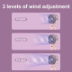 Mini Ventilateur Portable Rechargeable USB Avec Support Pour Téléphone 3 Vitesses Silencieux Rose Violet - www.yonis-shop.com