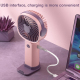 Mini Ventilateur Portable Rechargeable USB Avec Support Pour Téléphone 3 Vitesses Silencieux Rose Violet - www.yonis-shop.com