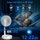 Ventilateur De Bureau Électrique Pliable À Hauteur Réglable Batterie Rechargeable 8000 mAh 4 Vitesses Silencieux Minuteur 4 h...