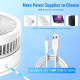 Ventilateur De Bureau Électrique Pliable À Hauteur Réglable Batterie Rechargeable 8000 mAh 4 Vitesses Silencieux Minuteur 4 h...
