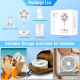 Ventilateur De Bureau Électrique Pliable À Hauteur Réglable Batterie Rechargeable 8000 mAh 4 Vitesses Silencieux Minuteur 4 h...