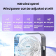 Ventilateur De Bureau Silencieux 100 Vitesses Écran Numérique Veilleuse Minuterie Fixation Murale Rechargeable USB-C - www.yo...