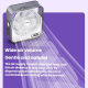 Ventilateur De Bureau Silencieux 100 Vitesses Écran Numérique Veilleuse Minuterie Fixation Murale Rechargeable USB-C - www.yo...