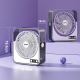 Ventilateur De Bureau Silencieux 100 Vitesses Écran Numérique Veilleuse Minuterie Fixation Murale Rechargeable USB-C - www.yo...