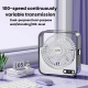 Ventilateur De Bureau Silencieux 100 Vitesses Écran Numérique Veilleuse Minuterie Fixation Murale Rechargeable USB-C - www.yo...
