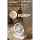 Ventilateur De Bureau Rechargeable USB Avec Éclairage Nocturne Silencieux 35 dB À 5 Vitesses Batterie 1200mAh - www.yonis-sho...