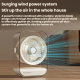 Ventilateur De Bureau Rechargeable USB Avec Éclairage Nocturne Silencieux 35 dB À 5 Vitesses Batterie 1200mAh - www.yonis-sho...