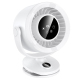 Ventilateur De Table À Pince Rechargeable Avec Oscillation Automatique Écran Numérique Batterie 3600 mAh 5 Vitesses - www.yon...