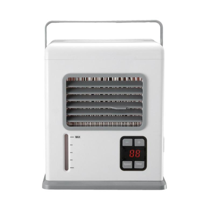 Mini Rafraîchisseur D’Air De Bureau USB Ou 4 Piles 2 Vitesses Minuterie 12 Heures Réservoir 200 Ml - www.yonis-shop.com