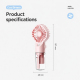 Ventilateur Brumisateur Portable Personnel Rechargeable USB Type C À Brumisation Nano 4 Vitesses Réservoir Détachable - www.y...