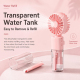 Ventilateur Brumisateur Portable Avec Brumisation Nano Pliable À 180° Rechargeable USB C Et Lanière Tour De Cou - www.yonis-s...