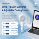 Ventilateur Brumisateur Portable Avec Brumisation Nano Pliable À 180° Rechargeable USB C Et Lanière Tour De Cou - www.yonis-s...