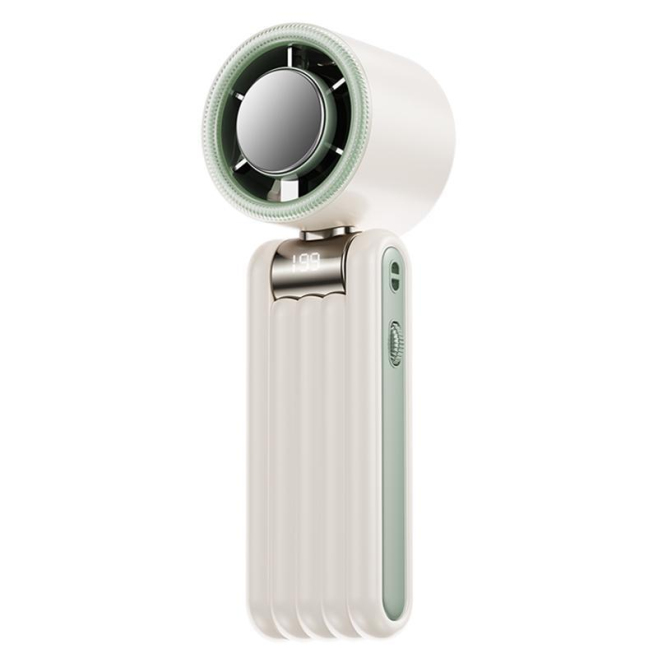Ventilateur À Main Portable Pliable Avec Refroidissement Par Glace 8 m/s 199 Niveaux Et Écran Numérique - www.yonis-shop.com