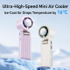 Ventilateur À Main Portable Pliable Avec Refroidissement Par Glace 8 m/s 199 Niveaux Et Écran Numérique - www.yonis-shop.com