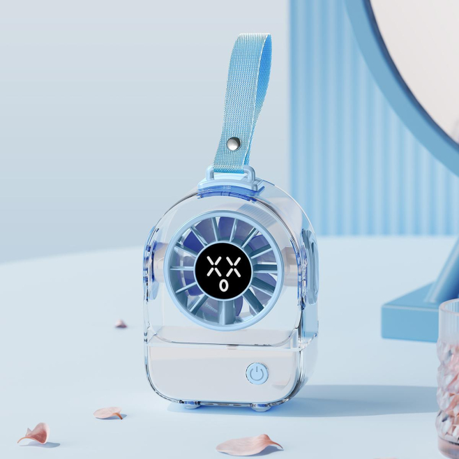 Mini Ventilateur De Bureau Portable À 5 Vitesses Silencieux 40 dB Batterie 3600 mAh Recharge USB Type C - www.yonis-shop.com