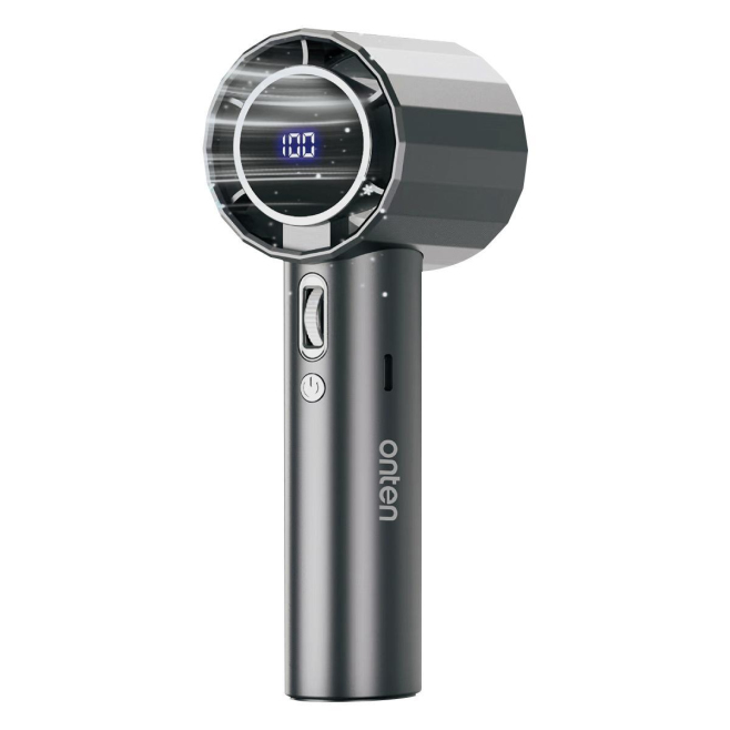 Ventilateur À Main Portable À Turbine 100 Vitesses Flux D’Air Puissant Silencieux Grande Autonomie Grille Amovible - www.yoni...