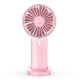 Mini Ventilateur Portable Silencieux USB Avec Batterie 1200 mAh 3 Vitesses Et Rotation À 720° Rose