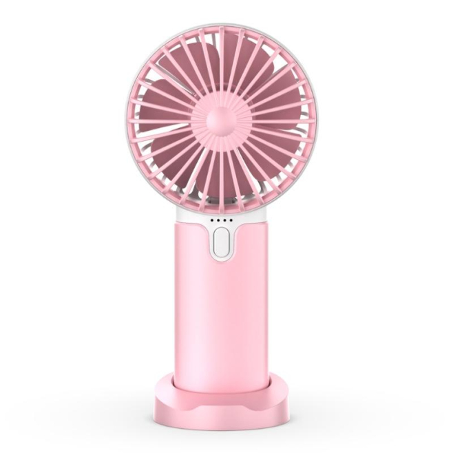Mini Ventilateur Portable Silencieux USB Avec Batterie 1200 mAh 3 Vitesses Et Rotation À 720° Rose - www.yonis-shop.com