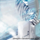 Mini Rafraîchisseur D’Air Avec Humidificateur Double Brumisation Ultrasonique Réservoir 900 Ml Ventilateur 9 Pales - www.yoni...