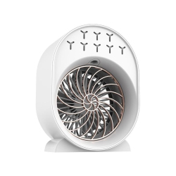 Ventilateur Rafraîchisseur De Bureau Portable Rechargeable Avec Brumisation Ultrasonique Réservoir 180 Ml 3 Vitesses