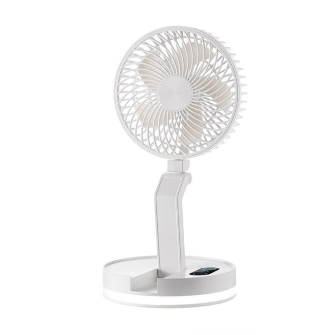 Ventilateur De Bureau Et Mural Pliable Avec Lumière LED Télécommande 3 Vitesses Rotation 180° Batterie 4000 mAh - www.yonis-s...