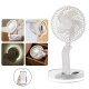 Ventilateur De Bureau Et Mural Pliable Avec Lumière LED Télécommande 3 Vitesses Rotation 180° Batterie 4000 mAh - www.yonis-s...