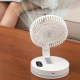 Ventilateur De Bureau Et Mural Pliable Avec Lumière LED Télécommande 3 Vitesses Rotation 180° Batterie 4000 mAh - www.yonis-s...