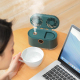 Ventilateur De Bureau Avec Humidificateur Double Hélice Veilleuse Affichage Numérique Et Réservoir 400 Ml - www.yonis-shop.com