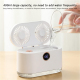 Ventilateur De Bureau Avec Humidificateur Double Hélice Veilleuse Affichage Numérique Et Réservoir 400 Ml - www.yonis-shop.com