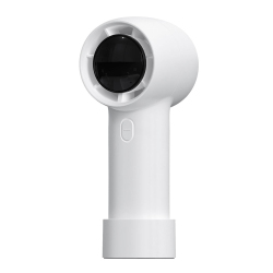 Mini Ventilateur Portable À Turbine 100 Niveaux Écran LCD Batterie 3000 mAh USB-C Blanc